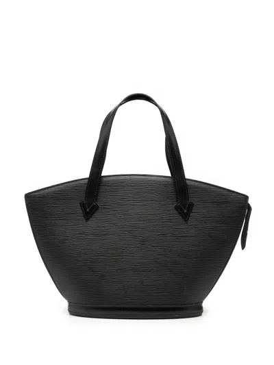 Pre-owned Louis Vuitton 1995 Epi Saint Jacques Pm Short Strap Handbag In Black