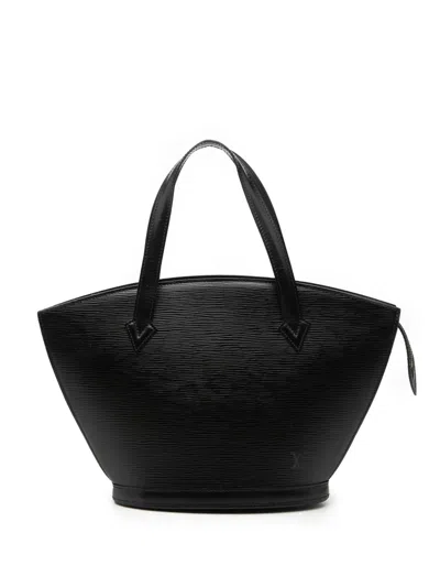 Pre-owned Louis Vuitton 1995 Epi Saint Jacques Pm Short Strap Handbag In Black
