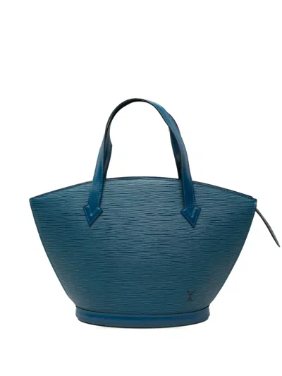 Pre-owned Louis Vuitton 1995 Epi Saint Jacques Pm Short Strap Handbag In Blue