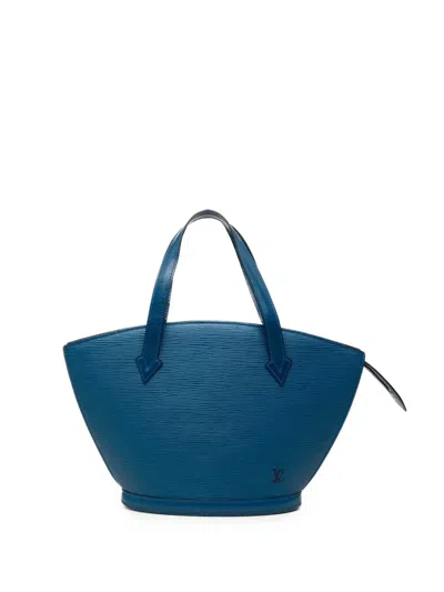 Pre-owned Louis Vuitton 1995 Epi Saint Jacques Pm Short Strap Handbag In Blue