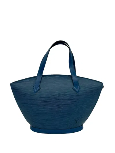Pre-owned Louis Vuitton 1995 Epi Saint Jacques Pm Short Strap Handbag In Blue