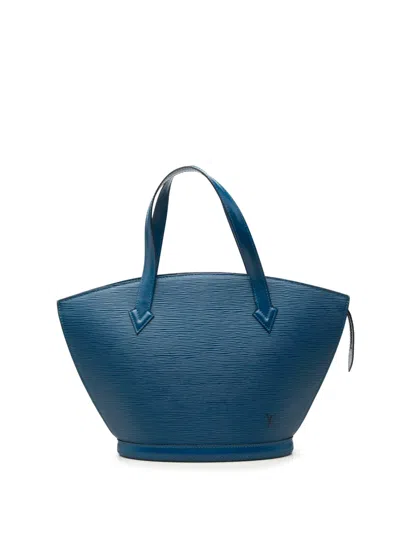 Pre-owned Louis Vuitton 1995 Epi Saint Jacques Pm Short Strap Handbag In Blue