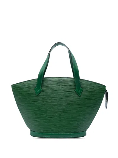 Pre-owned Louis Vuitton 1995 Epi Saint Jacques Pm Short Strap Handbag In Green