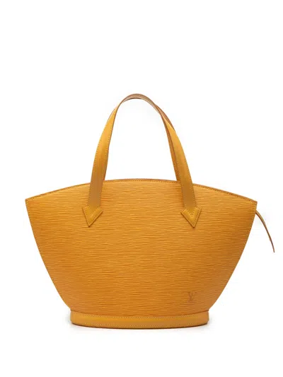Pre-owned Louis Vuitton 1995 Epi Saint Jacques Pm Short Strap Handbag In Yellow