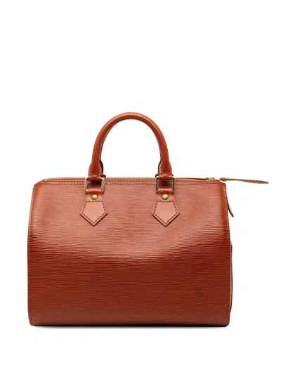 Pre-owned Louis Vuitton 1995 Epi Speedy 25 Boston Bag In Brown