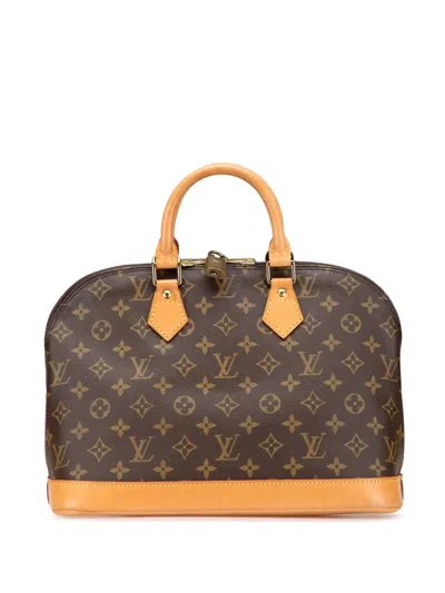 Pre-owned Louis Vuitton 1995 Monogram Alma Pm Handbag In Brown