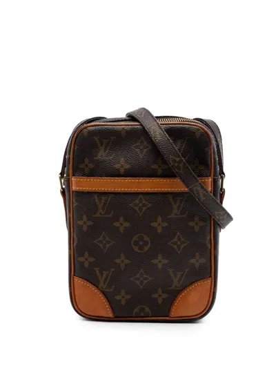 Pre-owned Louis Vuitton 1995 Monogram Danube Crossbody Bag In Brown