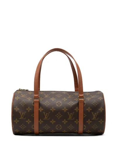 Pre-owned Louis Vuitton 1995 Monogram Papillon 30 Handbag In Brown