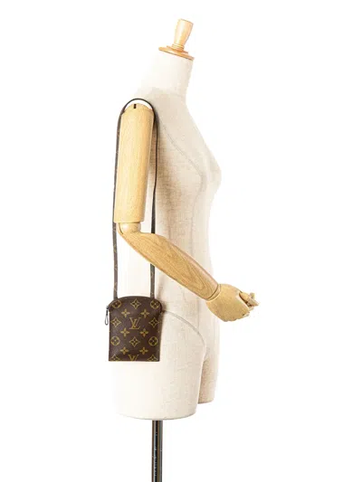 Pre-owned Louis Vuitton 1995 Monogram Pochette Secret Passport Holder Crossbody Bag