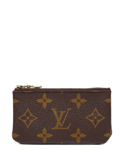 Pre-owned Louis Vuitton 1995 Monogram Pouchette In Brown