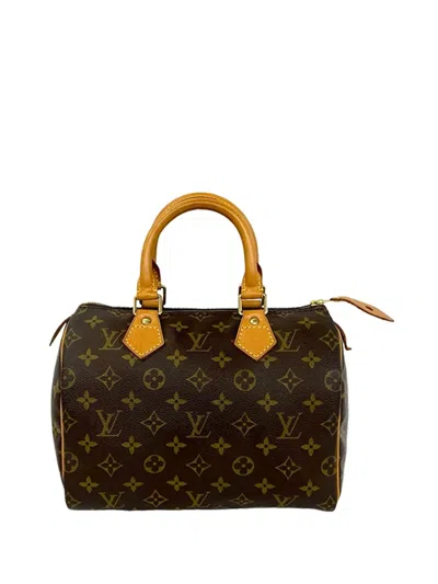 Pre-owned Louis Vuitton 1995 Monogram Speedy 25 Boston Bag In Brown