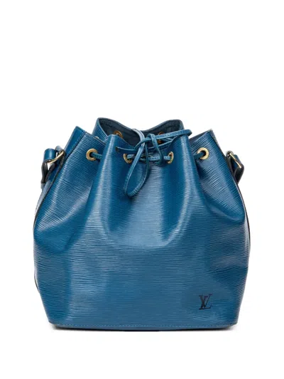 Pre-owned Louis Vuitton 1995 Neo Pm Beuteltasche Mit Kordelzug In Blue