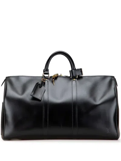 Pre-owned Louis Vuitton 1995 Nomade Keepall 50 Travel Bag In Black