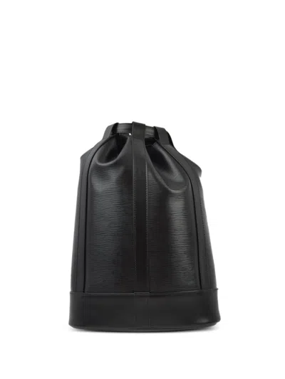 Pre-owned Louis Vuitton 1995 Randonnee Pm Bucket Bag In Black