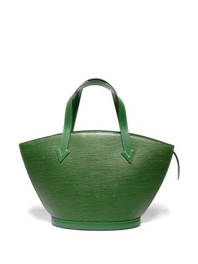 Pre-owned Louis Vuitton 1995 Saint Jack Leather Tote Bag In Green
