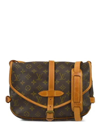 Pre-owned Louis Vuitton 1995 Saumur 30 Crossbody Bag In 褐色