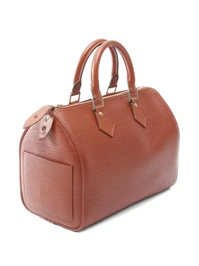 Pre-owned Louis Vuitton 1995 Speedy 25 Épi-leather Tote Bag In Brown