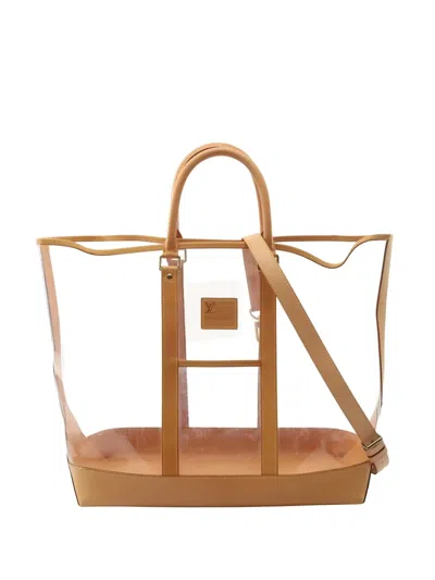 Pre-owned Louis Vuitton 1996 2way Leather Tote Bag In White