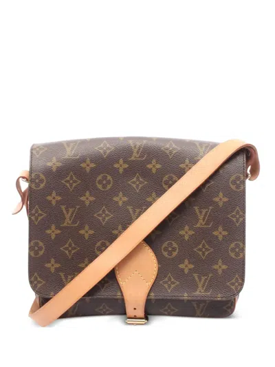 Pre-owned Louis Vuitton 1996 Cartesier Gm Monogram Shoulder Bag In Brown