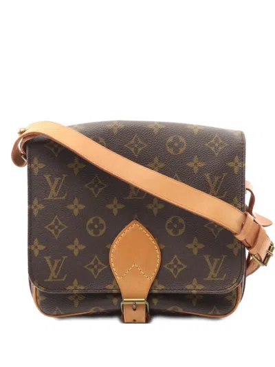 Pre-owned Louis Vuitton 1996 Cartesier Mm Shoulder Bag In Brown