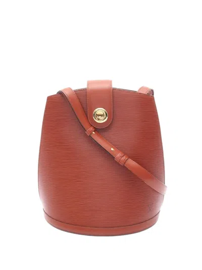 Pre-owned Louis Vuitton 1996 Cluny Epi Kenya Shoulder Bag In Brown