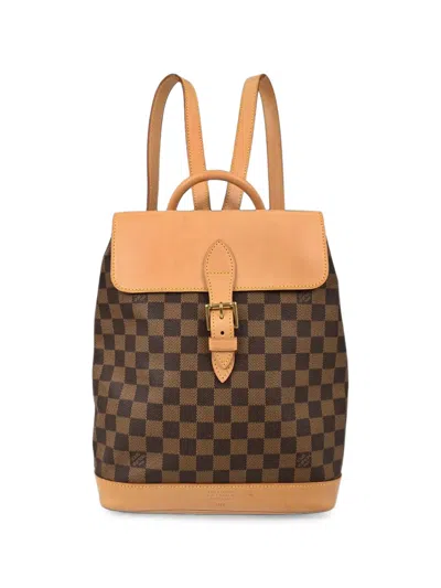 Pre-owned Louis Vuitton 1996 Damier Soho Arlequin Backpack In Brown