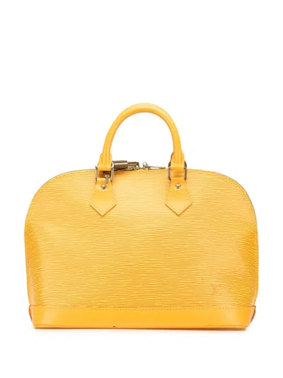 Pre-owned Louis Vuitton 1996 Epi Alma Pm Handbag In Yellow