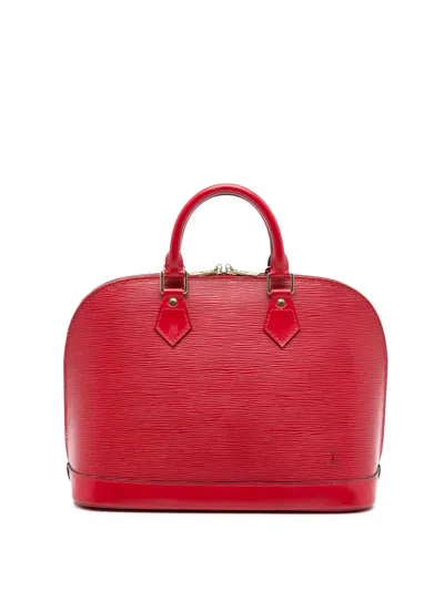 Pre-owned Louis Vuitton 1996 Epi Alma Pm Handbag In Red