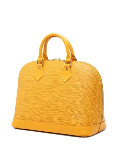 Pre-owned Louis Vuitton 1996 Epi Alma Pm Handbag In Yellow