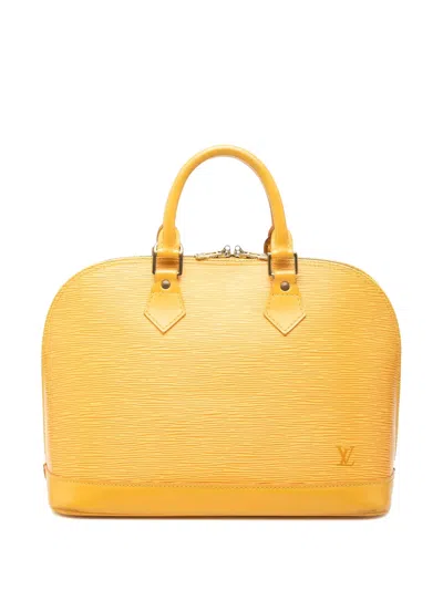 Pre-owned Louis Vuitton 1996 Epi Alma Pm Handbag In Yellow