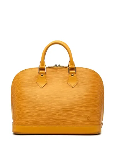 Pre-owned Louis Vuitton 1996 Epi Alma Pm Handbag In Yellow