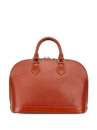 Pre-owned Louis Vuitton 1996 Epi Alma Pm Satchel In Brown