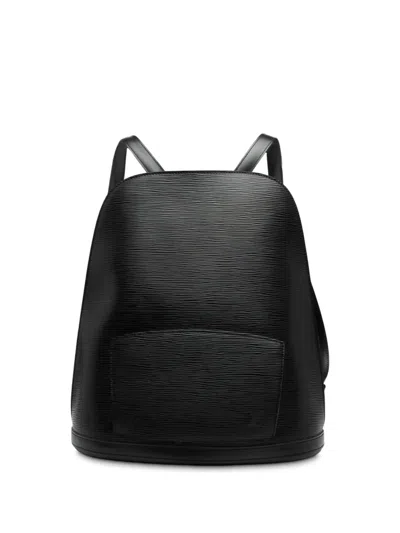 Pre-owned Louis Vuitton 1996 Epi Gobelins Backpack In Black