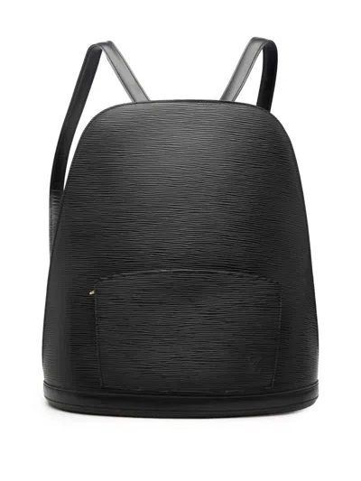 Pre-owned Louis Vuitton 1996 Epi Gobelins Backpack In Black