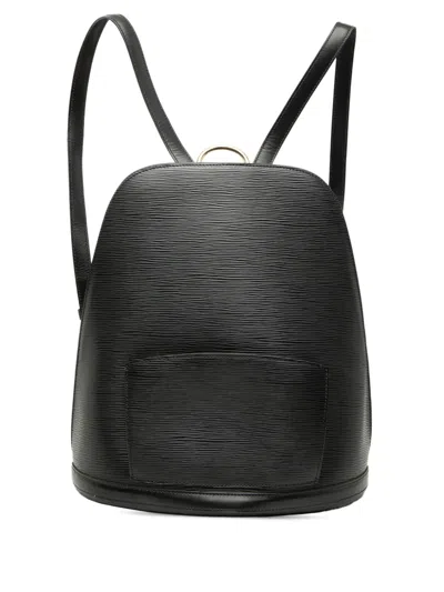 Pre-owned Louis Vuitton 1996 Epi Gobelins Backpack In Black