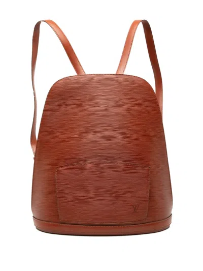 Pre-owned Louis Vuitton 1996 Epi Gobelins Backpack In Brown