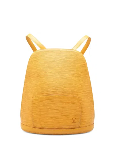 Pre-owned Louis Vuitton 1996 Epi Gobelins Backpack In Yellow