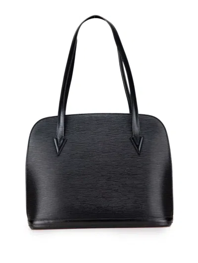 Pre-owned Louis Vuitton 1996 Epi Lussac Shoulder Bag In Black