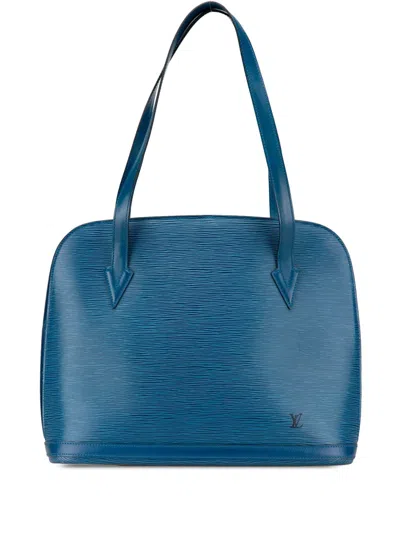 Pre-owned Louis Vuitton 1996 Epi Lussac Shoulder Bag In Blue