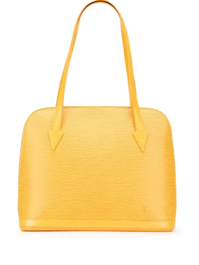 Pre-owned Louis Vuitton 1996 Epi Lussac Shoulder Bag In Yellow