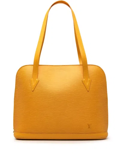 Pre-owned Louis Vuitton 1996 Epi Lussac Shoulder Bag In Yellow