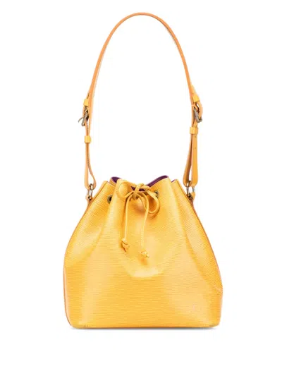 Pre-owned Louis Vuitton 1996 Epi Petit Noe Bucket Bag In Yellow