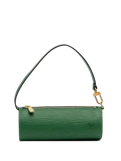 Pre-owned Louis Vuitton 1996 Epi Pochette Papillon Handbag In Green