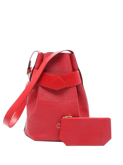 Pre-owned Louis Vuitton 1996 Epi Sac D Epaule Pm Bucket Bag In Red