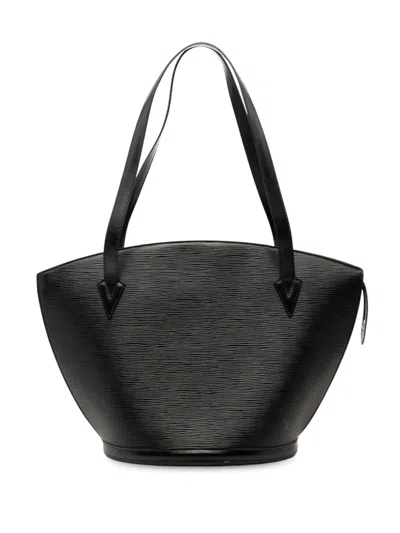 Pre-owned Louis Vuitton 1996 Epi Saint Jacques Gm Long Strap Tote Bag In Black
