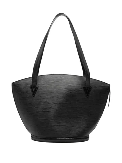 Pre-owned Louis Vuitton 1996 Epi Saint Jacques Gm Long Strap Tote Bag In Black
