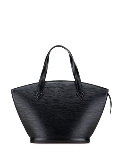 Pre-owned Louis Vuitton 1996 Epi Saint Jacques Pm Short Strap Handbag In Black