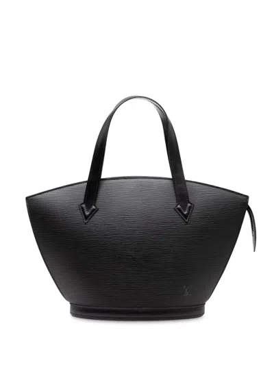 Pre-owned Louis Vuitton 1996 Epi Saint Jacques Pm Short Strap Handbag In Black