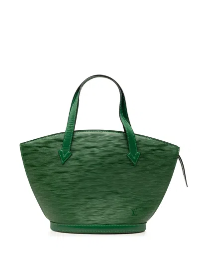 Pre-owned Louis Vuitton 1996 Epi Saint Jacques Pm Short Strap Handbag In Green