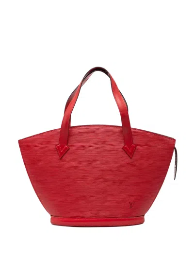 Pre-owned Louis Vuitton 1996 Epi Saint Jacques Pm Short Strap Handbag In Red